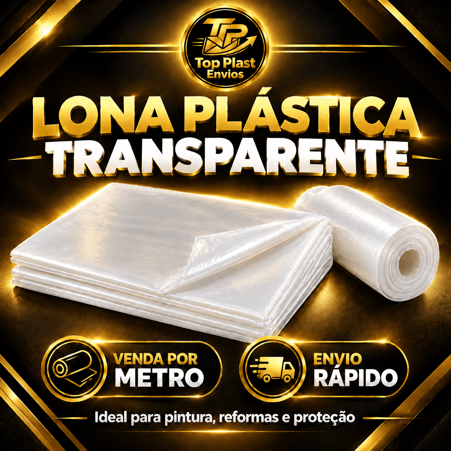 Lona plástica transparente multiuso